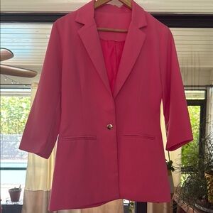 Women's Hot Pink Blazer and matching shorts
